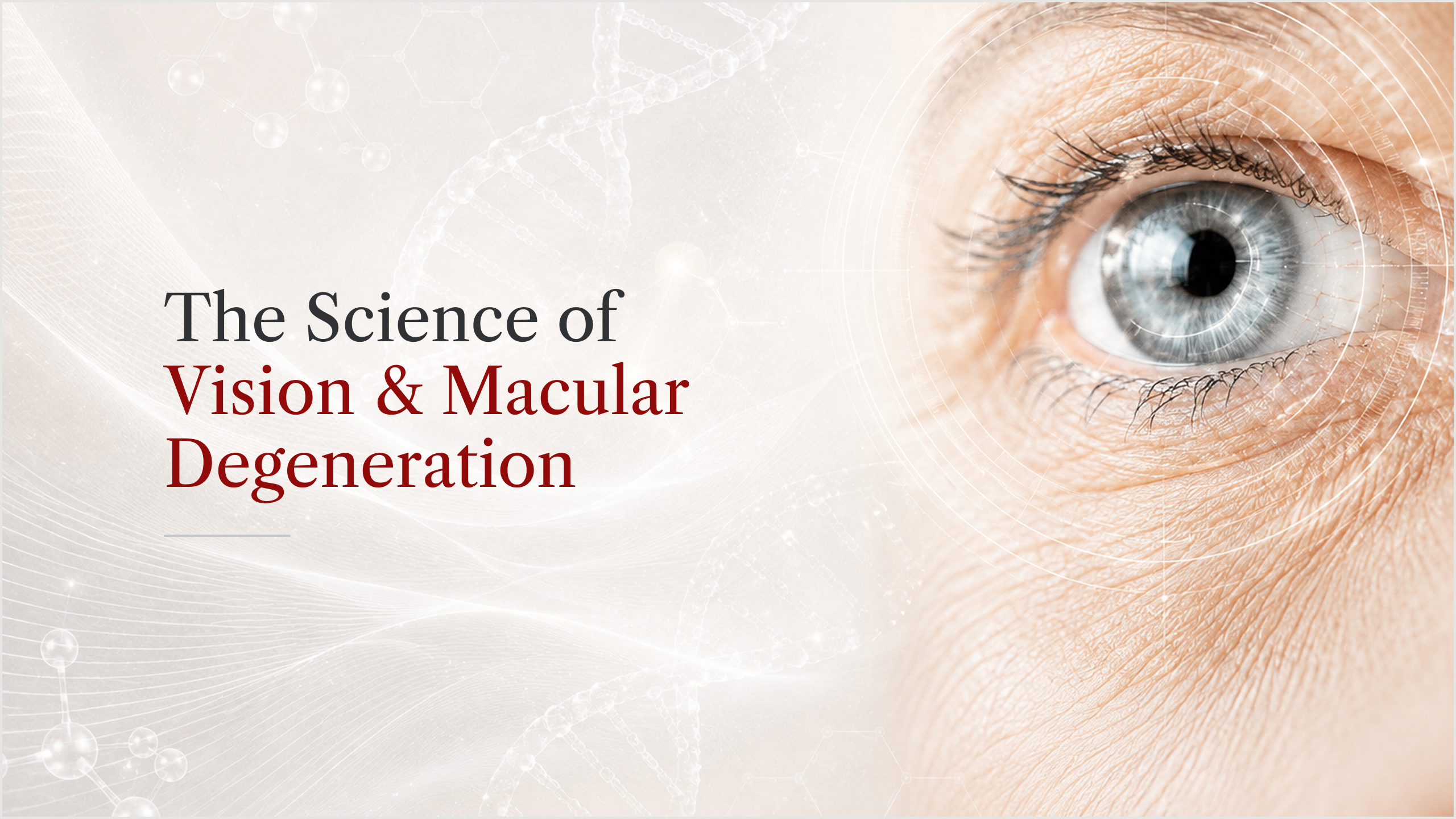 The Science of Vision and Macular Degeneration